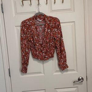 ROLLA'S Red Floral Blouse
